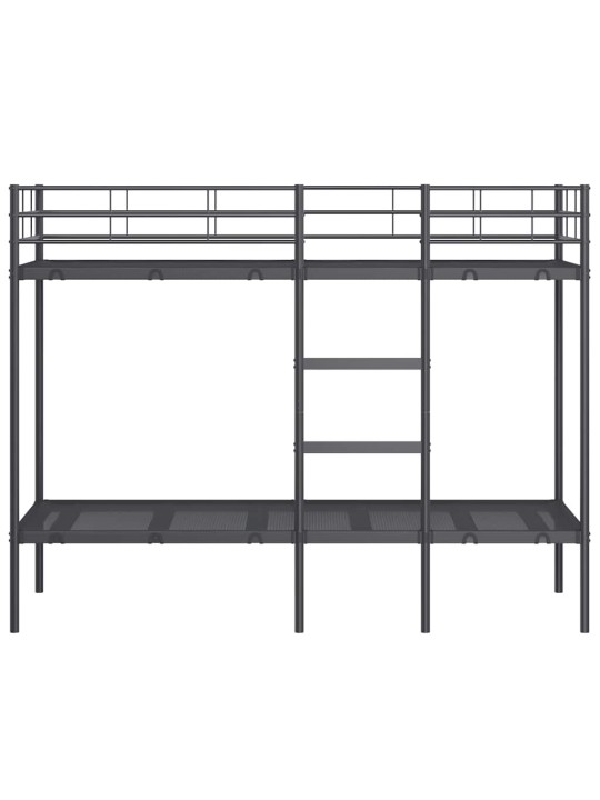 Kerrossänky ilman patjaa musta 75x190 cm teräs