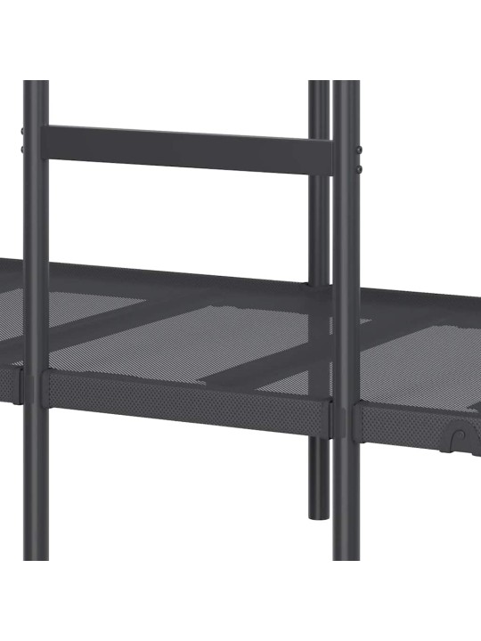 Kerrossänky ilman patjaa musta 75x190 cm teräs