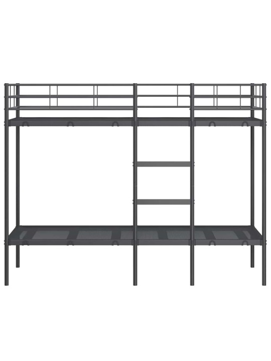 Kerrossänky ilman patjaa musta 80x200 cm teräs