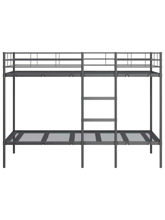 Kerrossänky ilman patjaa musta 90x200 cm teräs