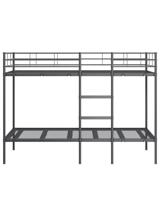Kerrossänky ilman patjaa musta 100x200 cm teräs