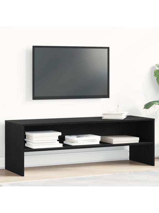 Tv-kaappi musta tammi 120x40x40 cm tekninen puu