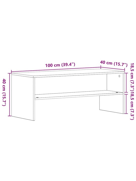 Tv-taso musta 100x40x40 cm lastulevy