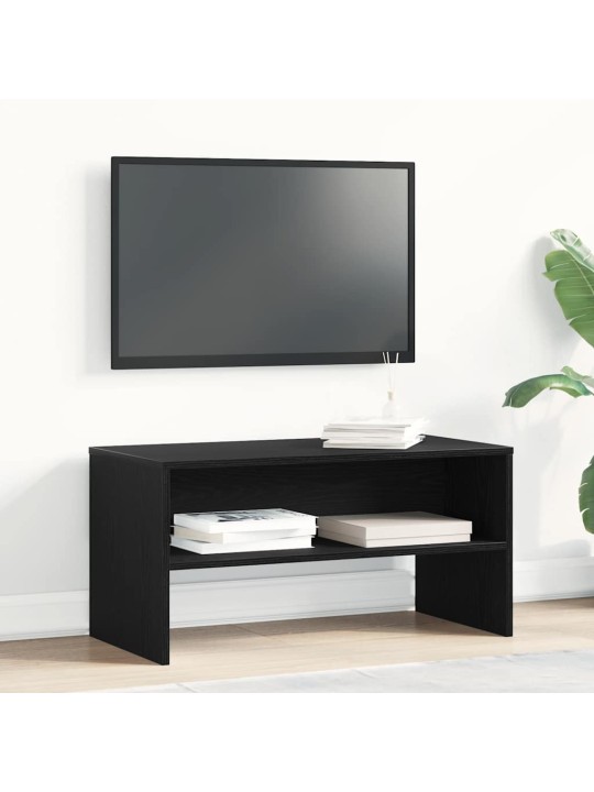 Tv-kaappi musta tammi 80x40x40 cm engineered wood