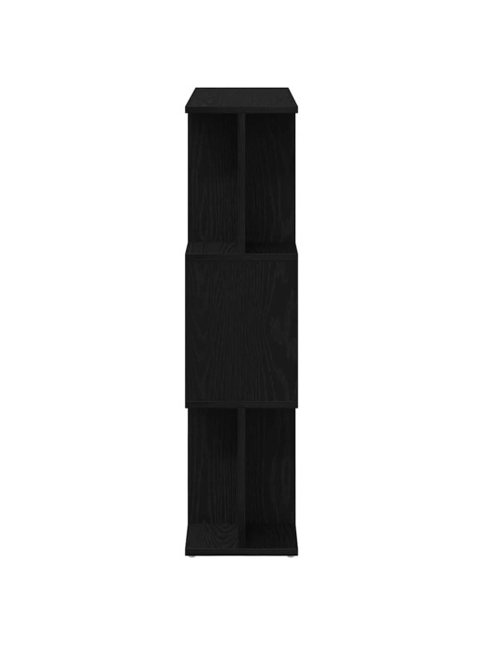 Kirjahylly musta tammi 80x24x96 cm engineered wood