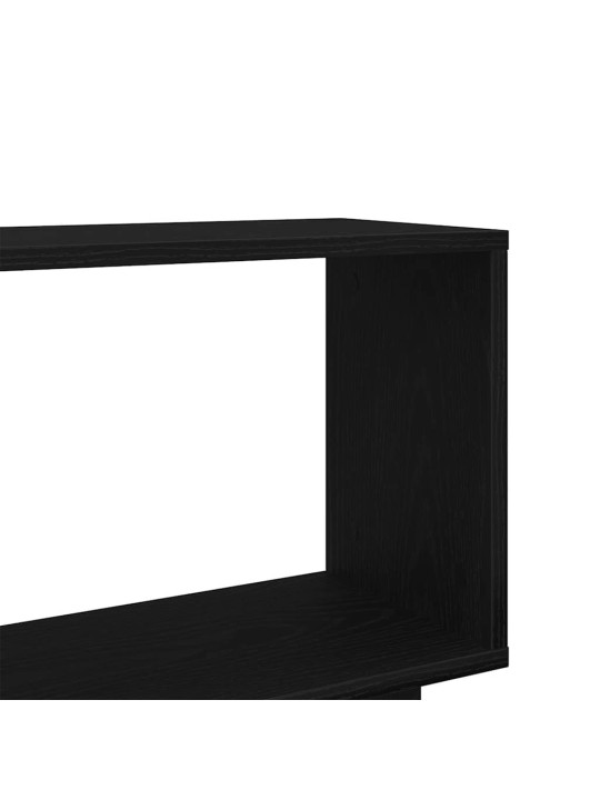 Kirjahylly musta tammi 80x24x96 cm engineered wood