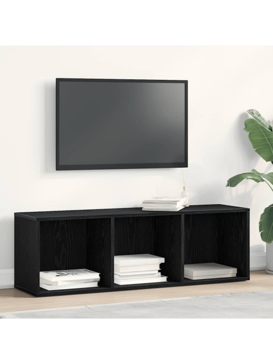 Kirjahylly musta tammi 36x30x114 cm tekninen puu