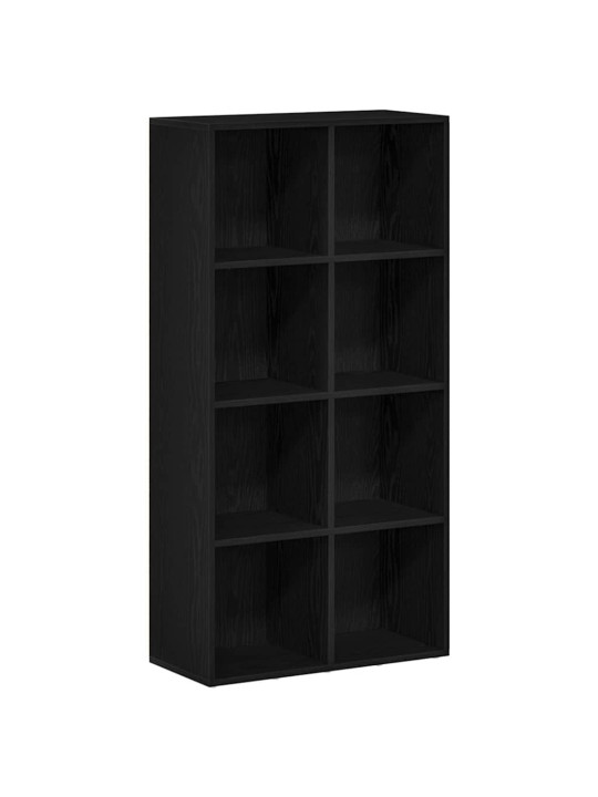 Kirjahylly musta tammi 66x30x130 cm engineered wood