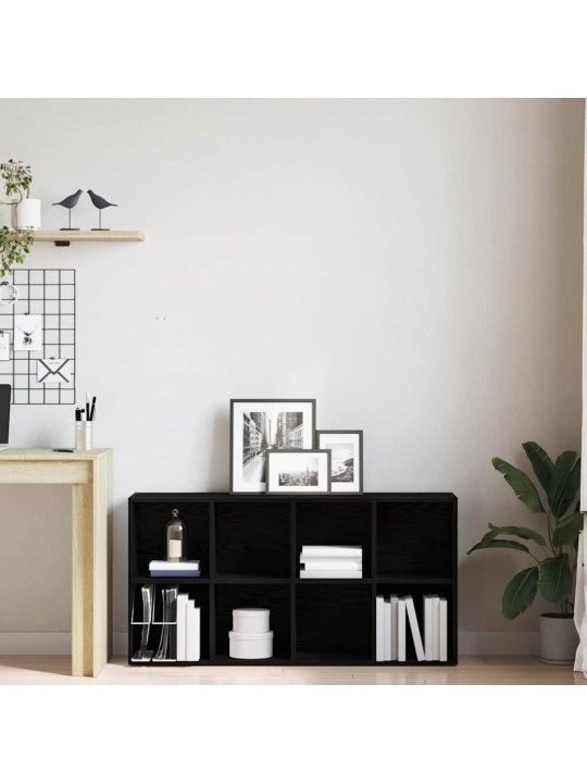 Kirjahylly musta tammi 66x30x130 cm engineered wood