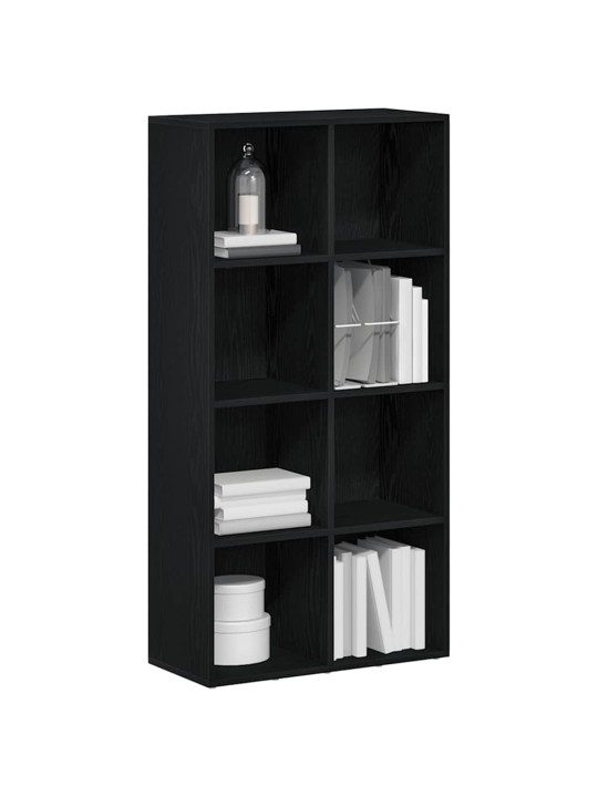 Kirjahylly musta tammi 66x30x130 cm engineered wood