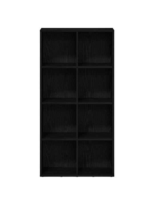 Kirjahylly musta tammi 66x30x130 cm engineered wood