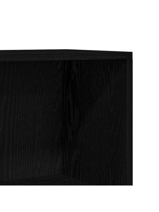 Kirjahylly musta tammi 66x30x130 cm engineered wood