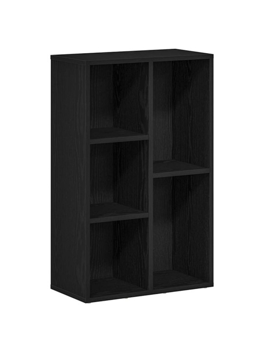 Kirjahylly musta tammi 50x25x80 cm engineered wood