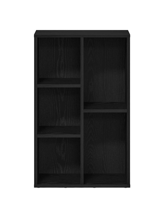 Kirjahylly musta tammi 50x25x80 cm engineered wood