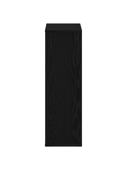 Kirjahylly musta tammi 50x25x80 cm engineered wood