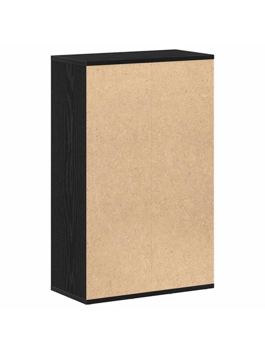 Kirjahylly musta tammi 50x25x80 cm engineered wood