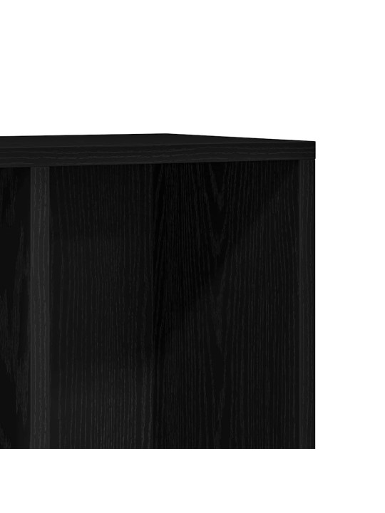 Kirjahylly musta tammi 50x25x80 cm engineered wood
