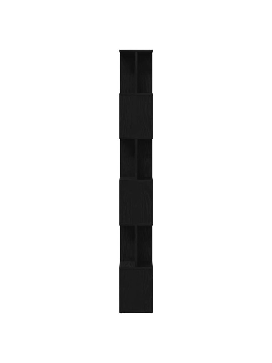Kirjahylly musta tammi 80x24x190,5 cm engineered wood