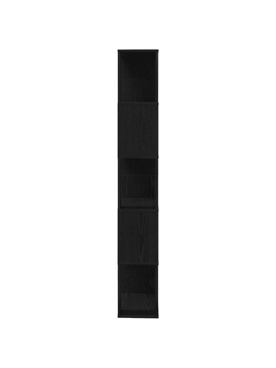 Kirjakaappi/tilanjakaja musta tammi 45x24x159 cm tekninen puu
