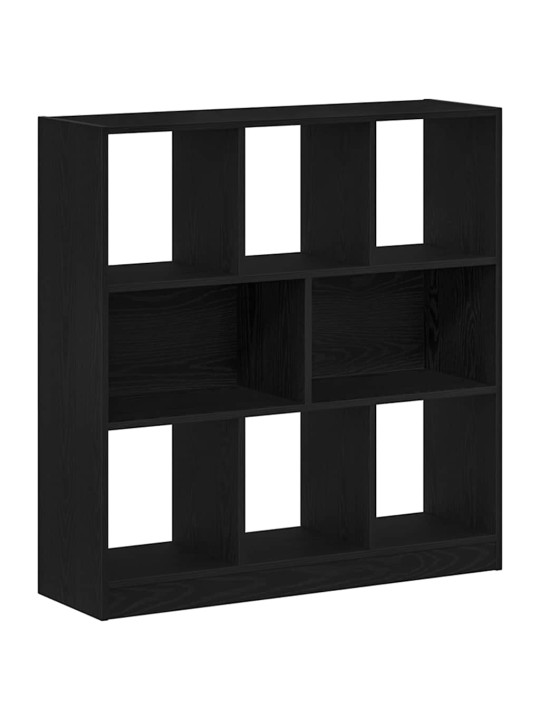 Kirjakaappi musta tammi 97,5x29,5x100 cm tekninen puu
