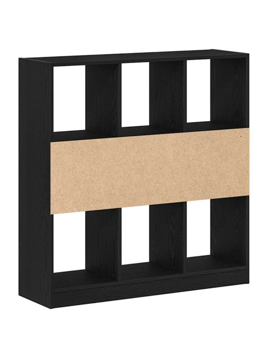 Kirjakaappi musta tammi 97,5x29,5x100 cm tekninen puu