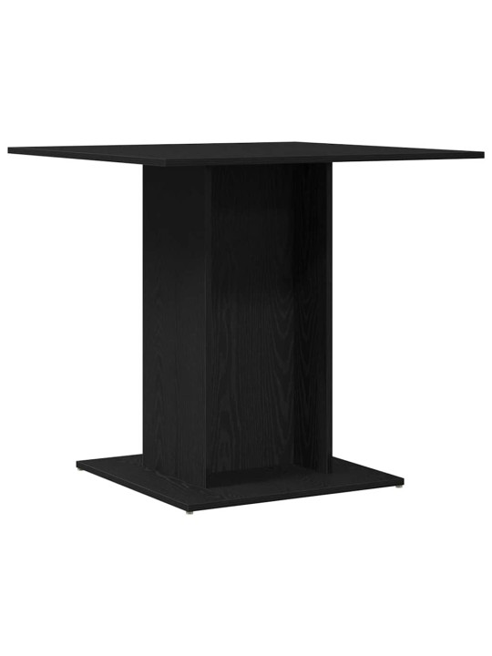 Ruokapöytä musta tammi 80x80x75 cm tekninen puu