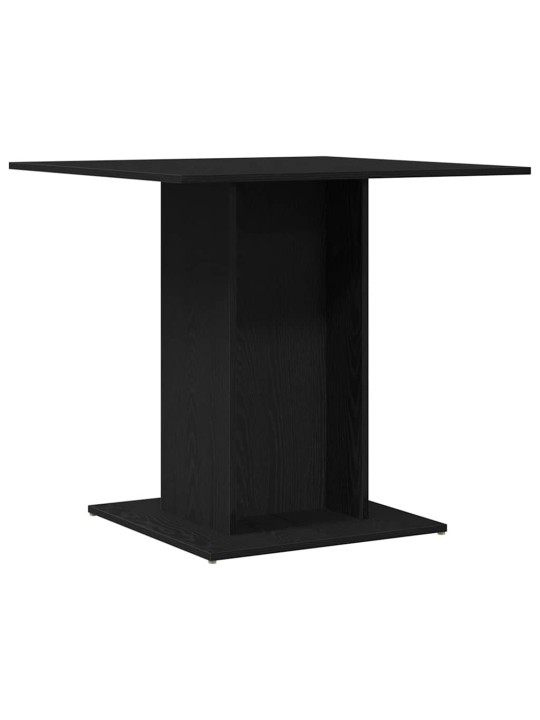 Ruokapöytä musta tammi 80x80x75 cm tekninen puu
