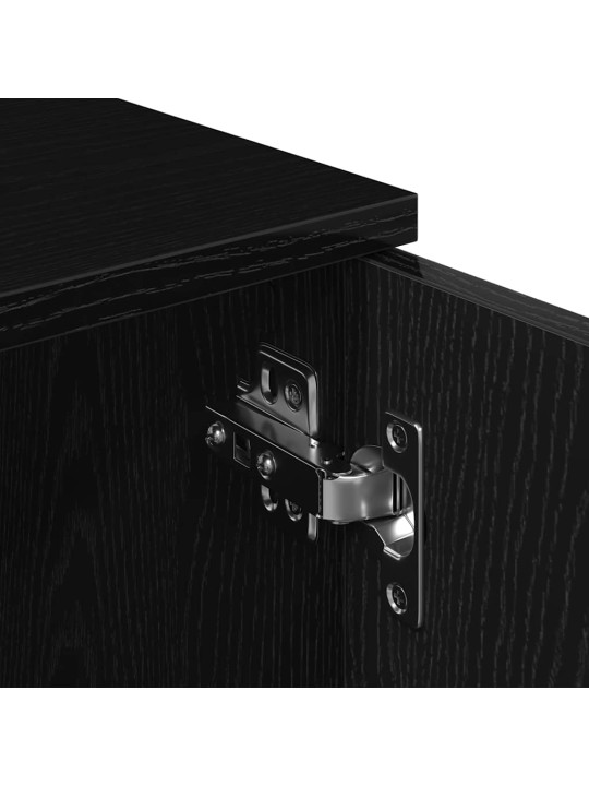 Tv-taso musta tammi 102x30x37,5 cm tekninen puu