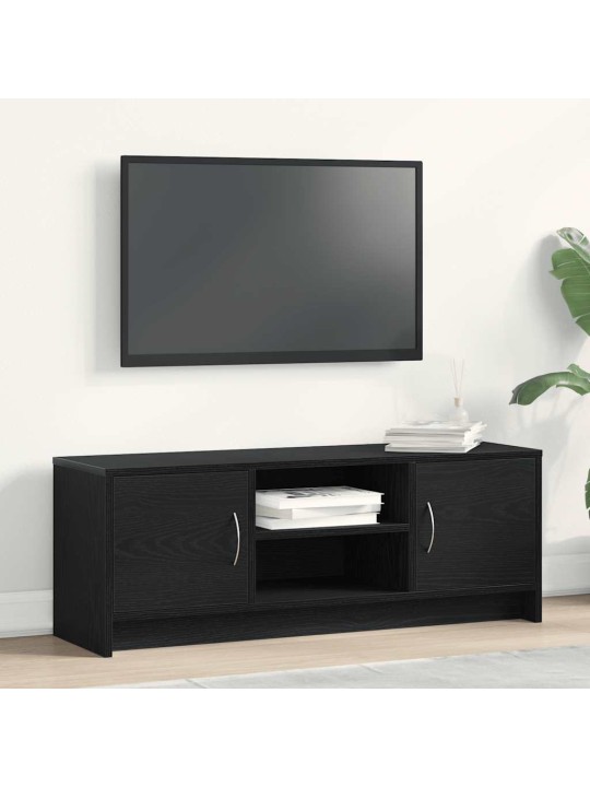 Tv-taso musta tammi 102x30x37,5 cm tekninen puu