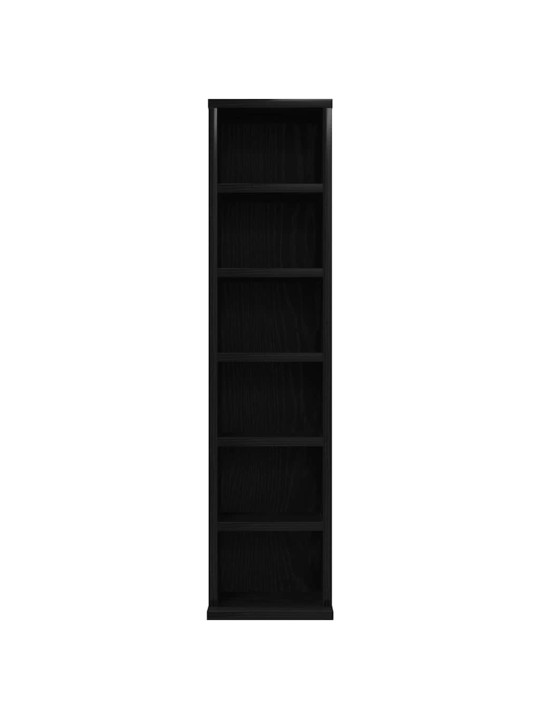 Cd-kaappi musta tammi 21x20x88 cm engineered wood