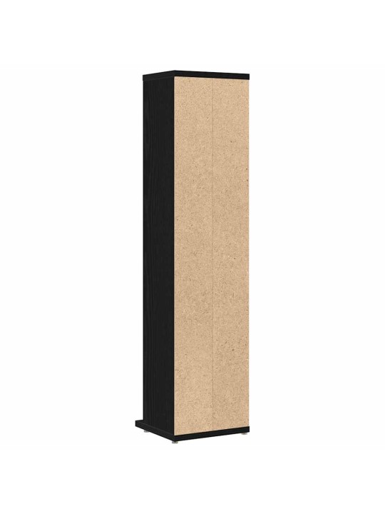 Cd-kaappi musta tammi 21x20x88 cm engineered wood