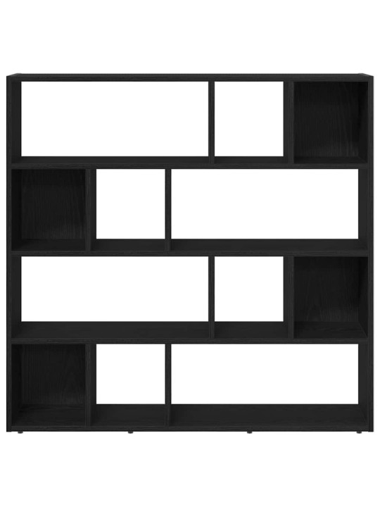 Kirjahylly/tilanjakaja musta tammi 105x24x102 cm