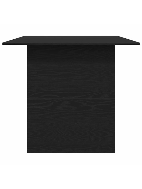 Ruokapöytä musta tammi 180x90x76 cm tekninen puu