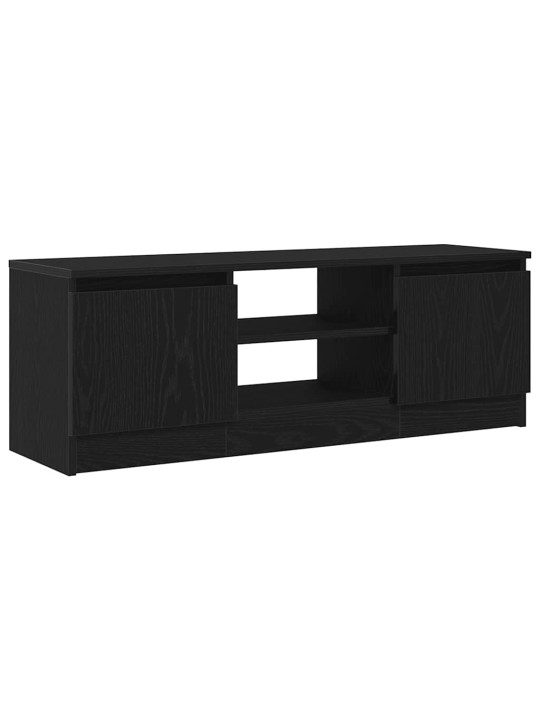 Tv-kaappi musta tammi 102x30x36 cm tekninen puu
