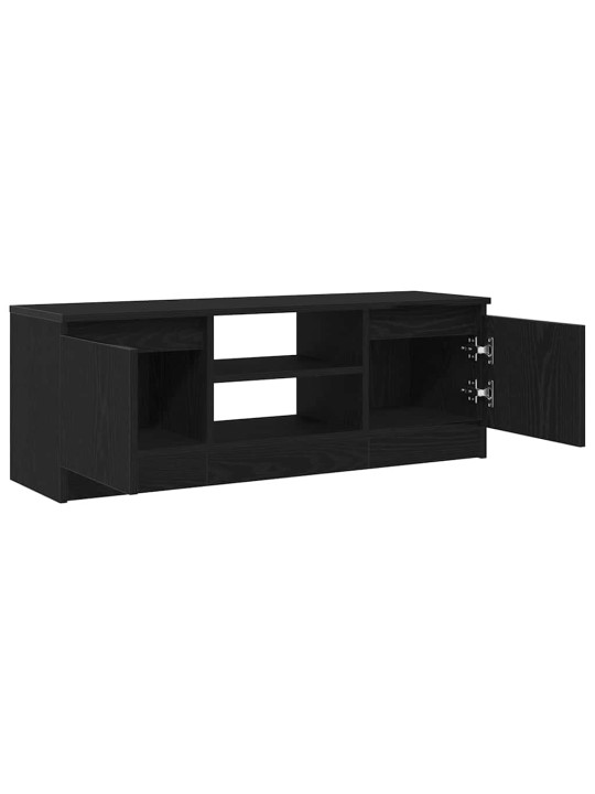 Tv-kaappi musta tammi 102x30x36 cm tekninen puu