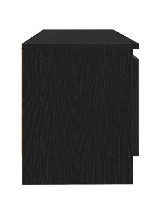 Tv-kaappi musta tammi 102x30x36 cm tekninen puu