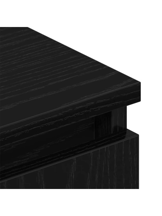 Tv-kaappi musta tammi 102x30x36 cm tekninen puu