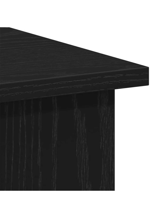 Työpöytä musta tammi 100x55x75 cm tekninen puu