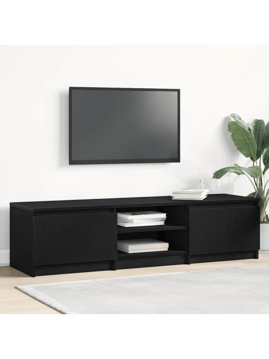Tv-taso musta tammi 140x40x36 cm tekninen puu