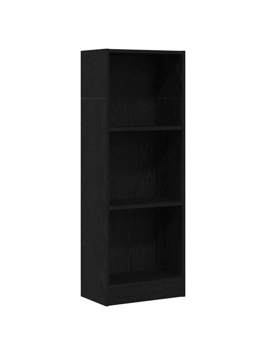 Kirjahylly musta tammi 40x24x109 cm tekninen puu