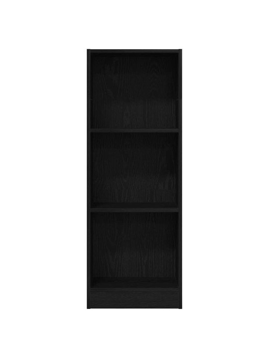 Kirjahylly musta tammi 40x24x109 cm tekninen puu