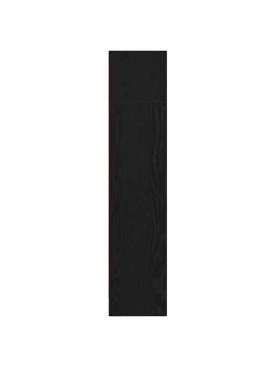 Kirjahylly musta tammi 40x24x109 cm tekninen puu