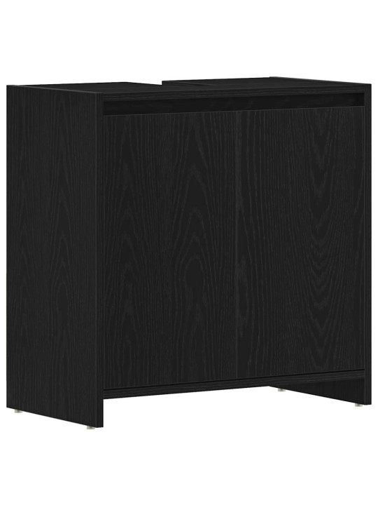 Kylpyhuonekaappi musta tammi 60x33x60 cm engineered wood