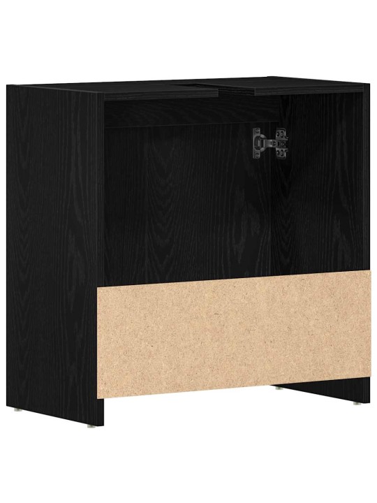 Kylpyhuonekaappi musta tammi 60x33x60 cm engineered wood