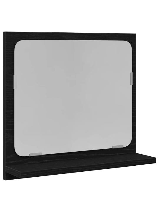 Kylpyhuoneen peili musta tammi 40x10,5x37 cm tekninen puu