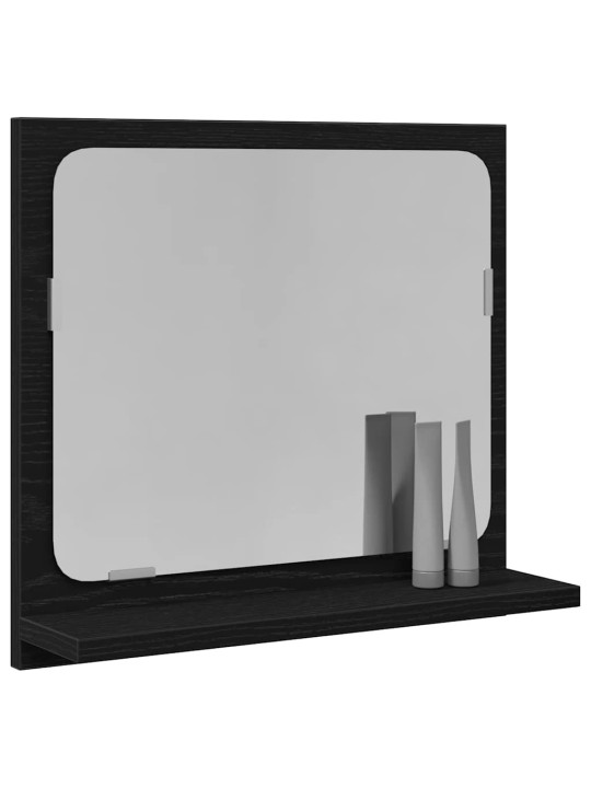 Kylpyhuoneen peili musta tammi 40x10,5x37 cm tekninen puu
