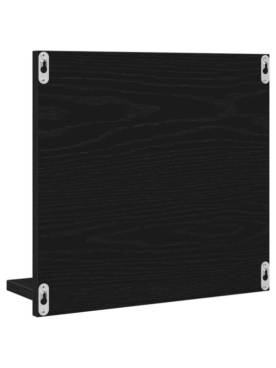 Kylpyhuoneen peili musta tammi 40x10,5x37 cm tekninen puu