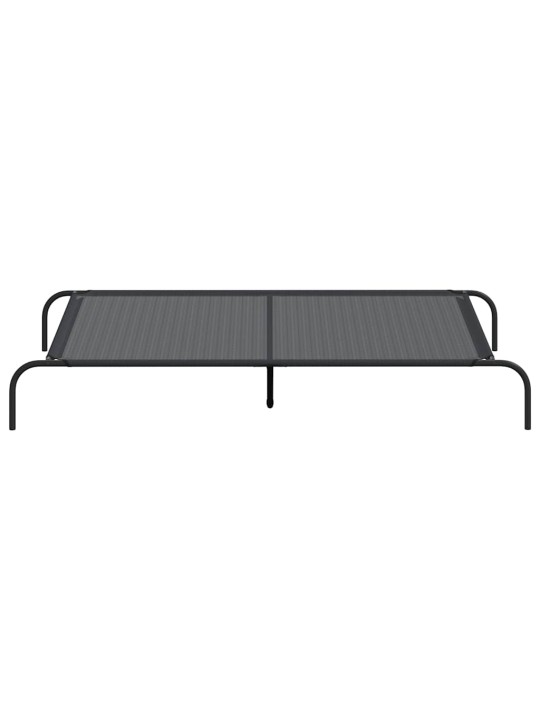 Korotettu koiransänky musta 150x90x20 cm tekstiili ja teräs