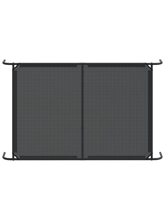 Korotettu koiransänky musta 150x90x20 cm tekstiili ja teräs