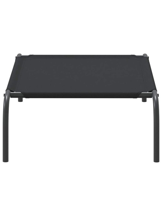 Korotettu koiransänky musta 90x50x20 cm oxford kangas ja teräs